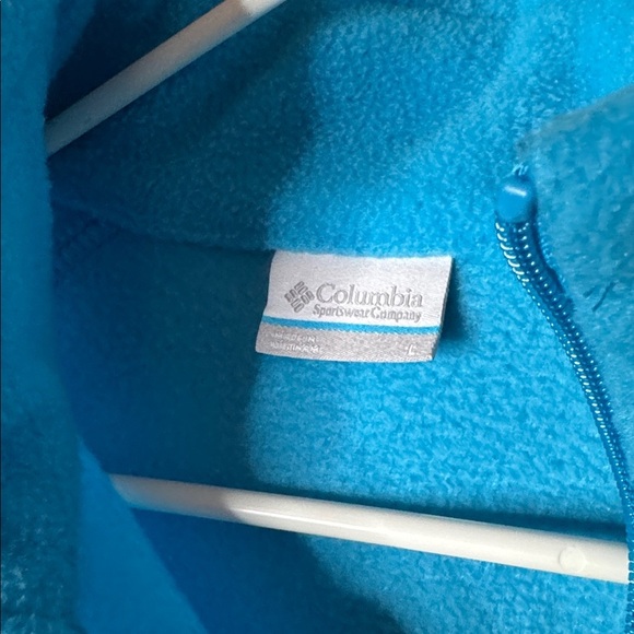 Columbia Aqua Blue Full-Zip Fleece Jacket – Size Medium - Picture 4 of 4